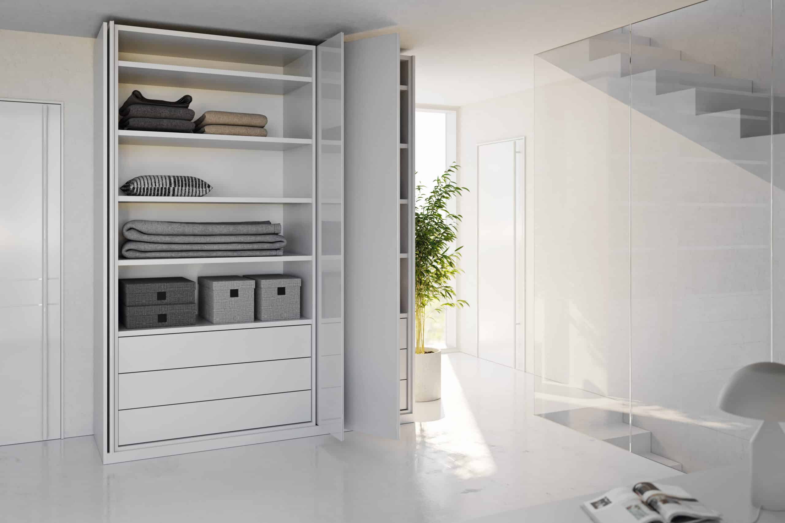 Un gain d’espace grâce à d’élégantes ferrures pour portes coulissantes 6