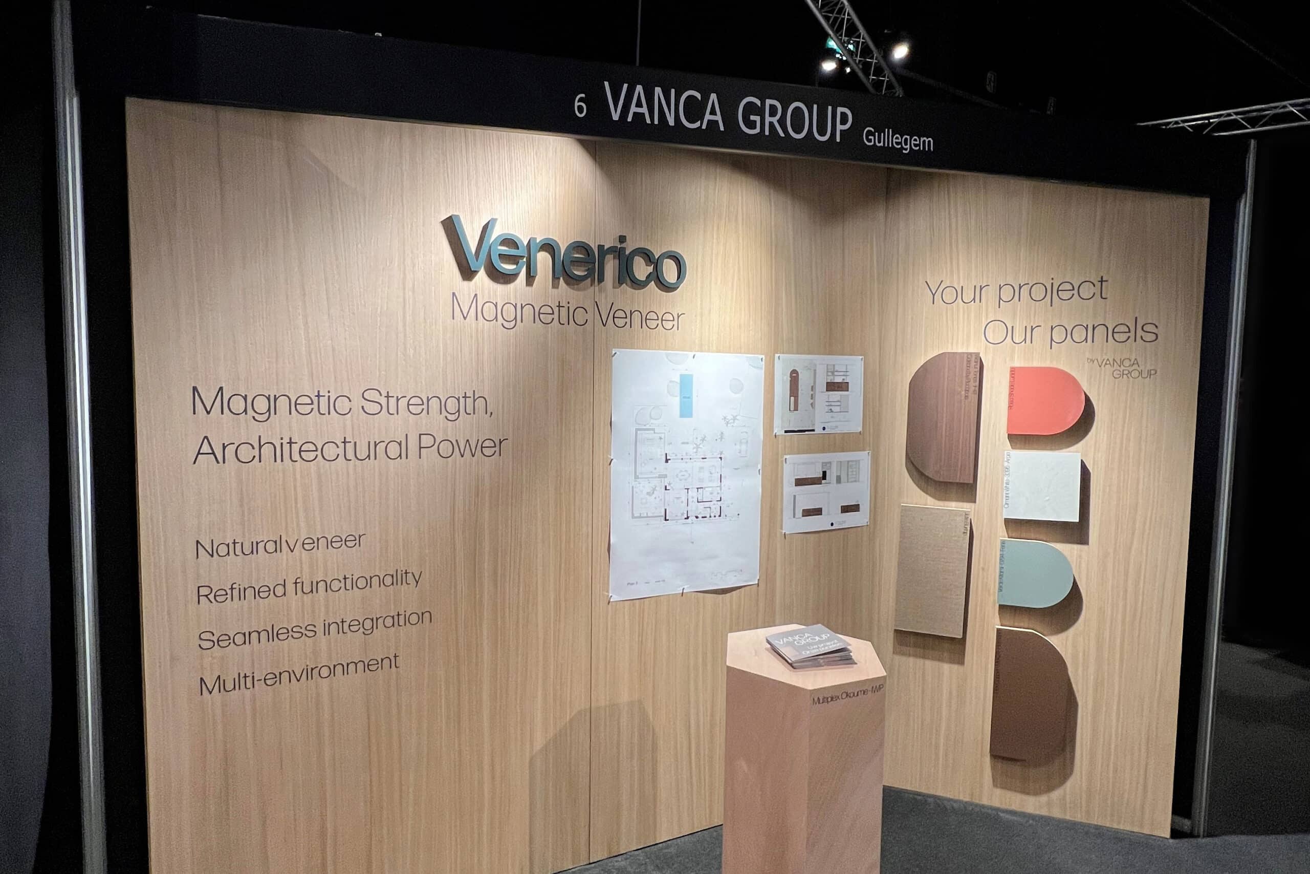 Le premier panneau magnétique en placage et les décors naturels surprennent les visiteurs du salon 3